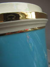 Load image into Gallery viewer, 1960s Portmeirion Blue Apothecary Pot. Dolphins Flour
