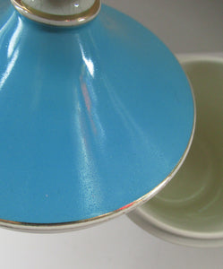 1960s Portmeirion Blue Apothecary Pot. Dolphins Flour