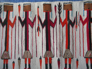 Vintage Navajo Yei Yei Pictorial Rug or Wall Hanging