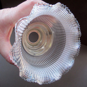 Antique Glass Holophane Glass Hanging Light Shade