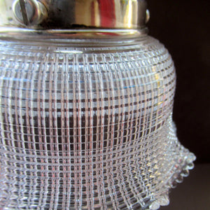 Antique Glass Holophane Glass Hanging Light Shade