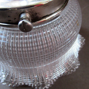 Antique Glass Holophane Glass Hanging Light Shade