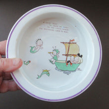 Load image into Gallery viewer, 1930s Shelley Baby&#39;s Bowl with Mermaid and Boo Boo
