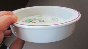 1930s Shelley Baby's Bowl with Mermaid and Boo Boo