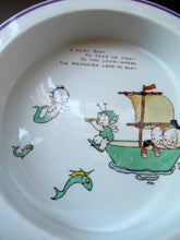 Load image into Gallery viewer, 1930s Shelley Baby&#39;s Bowl with Mermaid and Boo Boo
