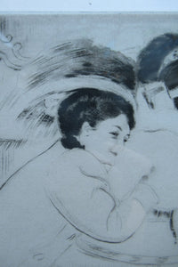 Louis Legrand (1863 - 1951). French Belle Epoque Etching: Soireux (Evening Entertainment).  Pencil Signed