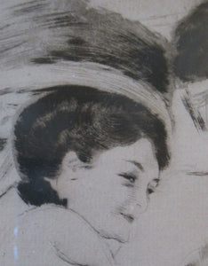 Louis Legrand (1863 - 1951). French Belle Epoque Etching: Soireux (Evening Entertainment).  Pencil Signed