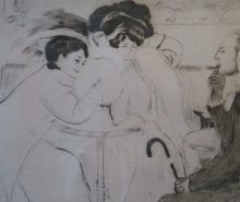 Load image into Gallery viewer, Louis Legrand (1863 - 1951). French Belle Epoque Etching: Soireux (Evening Entertainment).  Pencil Signed
