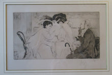 Load image into Gallery viewer, Louis Legrand (1863 - 1951). French Belle Epoque Etching: Soireux (Evening Entertainment).  Pencil Signed
