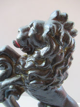 Load image into Gallery viewer, Antique Victorian Cast Iron Lion Rampant Door Stop
