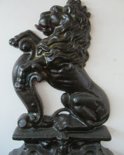 Load image into Gallery viewer, Antique Victorian Cast Iron Lion Rampant Door Stop
