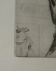 Louis Legrand (1863 - 1951). French Belle Epoque Etching: Soireux (Evening Entertainment).  Pencil Signed