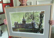 Load image into Gallery viewer, Edwin La Dell (1914 - 1970). 1960s Limited Edition Colour Lithograph: FETTES COLLEGE, EDINBURGH. Signed in pencil
