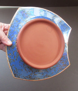 1980s Studio Pottery Wall Hanging Shallow Dish by Morgen Hall