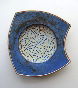 1980s Studio Pottery Wall Hanging Shallow Dish by Morgen Hall