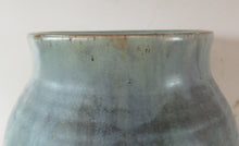 Load image into Gallery viewer, 1940s UPCHURCH Large British Studio Art Pottery Vase in Attractive Grey-Blue Tones
