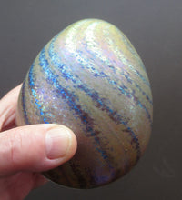 Load image into Gallery viewer, Norman Stuart Clarke Studio Glass Egg Shape Paperweight Vintage
