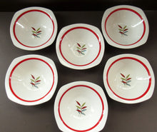 Load image into Gallery viewer, 1950s MIDWINTER Set of SIX Shallow Dessert Bowls. Collectable HAWAII PATTERN
