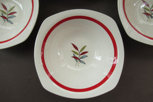 1950s MIDWINTER Set of SIX Pudding Bowls. Collectable HAWAII PATTERN