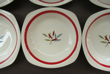 Load image into Gallery viewer, 1950s MIDWINTER Set of SIX Shallow Dessert Bowls. Collectable HAWAII PATTERN
