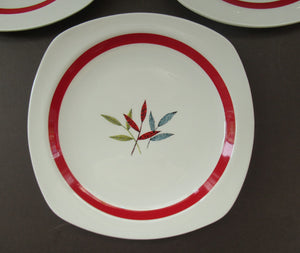1950s MIDWINTER Three Side Plates. Collectable HAWAII PATTERN. 7 1/2 inches
