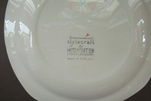 1950s MIDWINTER Three Side Plates. Collectable HAWAII PATTERN. 7 1/2 inches