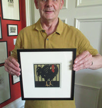 Load image into Gallery viewer, Listed Artist. WILLIAM NICHOLSON (1872 - 1949). FRAMED Original Lithograph from the Square Book of Animals: Cock O&#39;The North (1900)
