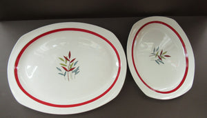 1950s MIDWINTER Pair of Large Serving Platters. Collectable HAWAII PATTERN