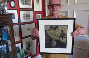 Listed Artist. WILLIAM NICHOLSON (1872 - 1949). Original Lithograph of a London Newsboy (1898). FRAMED