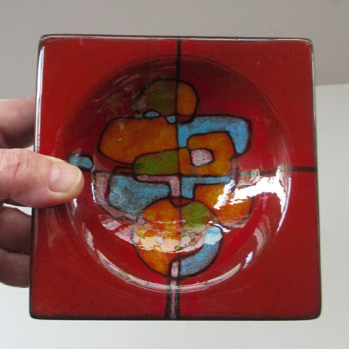 1960s Italian Majolica Dish Renzo Verzolini Signed
