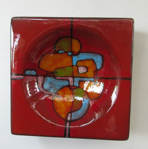 1960s Italian Majolica Dish Renzo Verzolini Signed
