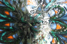 Load image into Gallery viewer, 1970s Poole DELPHIS Fruit Bowl. Abstract Designs in Orange &amp; Dark Blue Shades
