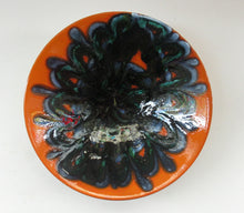 Load image into Gallery viewer, 1970s Poole DELPHIS Fruit Bowl. Abstract Designs in Orange &amp; Dark Blue Shades
