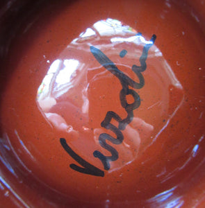 1960s Italian Majolica Dish Renzo Verzolini Signed