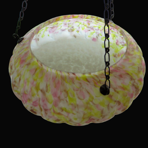 1930s Art Deco Hanging Glass Lamp Shade Flycatcher Plaffonier