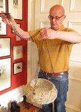 Load image into Gallery viewer, 1930s Art Deco Hanging Glass Lamp Shade Flycatcher Plaffonier

