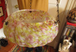 1930s Art Deco Hanging Glass Lamp Shade Flycatcher Plaffonier
