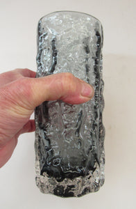1960s Whitefriars Glass Pewter Bark Vase