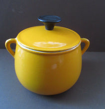 Load image into Gallery viewer, Vintage French Yellow Enamel Bean Pot by Cousances
