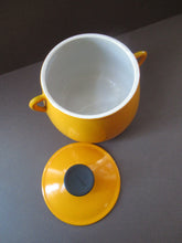 Load image into Gallery viewer, Vintage French Yellow Enamel Bean Pot by Cousances
