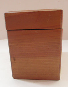1950s Wooden Card Box for Recipes Rooster Design