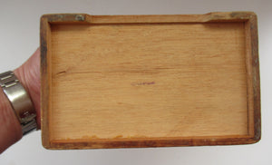 1950s Wooden Card Box for Recipes Rooster Design