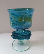 Load image into Gallery viewer, Vintage Mdina Goblet or Chalice with Gathered Inclusion on the Stem

