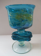 Load image into Gallery viewer, Vintage Mdina Goblet or Chalice with Gathered Inclusion on the Stem
