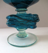 Load image into Gallery viewer, Vintage Mdina Goblet or Chalice with Gathered Inclusion on the Stem
