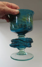 Load image into Gallery viewer, Vintage Mdina Goblet or Chalice with Gathered Inclusion on the Stem
