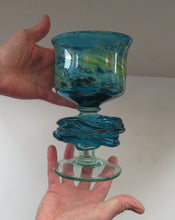 Load image into Gallery viewer, Vintage Mdina Goblet or Chalice with Gathered Inclusion on the Stem
