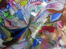 Load image into Gallery viewer, LARGE 1950s Murano Glass Bowl Italian AVEM Latticino Canes
