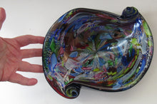 Load image into Gallery viewer, LARGE 1950s Murano Glass Bowl Italian AVEM Latticino Canes
