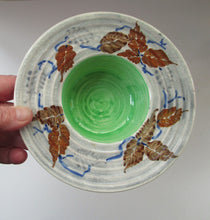 Load image into Gallery viewer, 1930s Richard Amour Posy Dish with Painted Autumn Leaves
